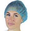 Bericah Bhealthy Cuffia Monouso Tonda In Tnt Polipropilene Elastico Circolare Diametro 53cm Colore Azzurro 100 Pezzi