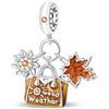 TINSLO Bead Charm Ciondolo Argento Sterling 925 con Cubic Zirconia Pendenti per Pandora Braccialetti, Compatibile con Braccialetti e Collane europei