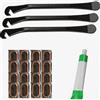 GOWTX 3 Pezzi Leve Pneumatici per Bicicletta, Metallo Leve Copertoni, Leva Gommein Acciaio con Toppa/Colla per Pneumatic, Leve Smontagomme Bici per Biciclette da Montagn