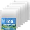 ZOOQUE 100 Buste Trasparenti in Plastica di Polipropilene,Buste Perforate Standard 7 Fori A4 Buste Portadocumenti per la Protezione di Carta,Atti e Documenti (A4)