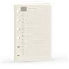 Harphia Ricarica per agenda A7, ricarica giornaliera per agenda A7, compatibile con Filofax, 6 fori/100 g/m², fogli per appunti con tabella oraria, per raccoglitori a 6 anelli, 12,2 x 8,1 cm