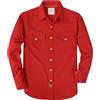 Dubinik® Camicia Uomo Country Western Cowboy con Bottoni Automatici Pressione Stile Robusto da Lavoro E Tempo Libero Avorio XL