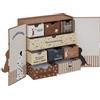 WELL HOME MOBILIARIO & DECORACIÓN Well Home - Scatola per ricordi di nascita per animali domestici, 9 cassetti, colore: beige, 22,3 x 21,5 x 9,2 cm