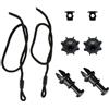 Buaak 2 fasce di supporto per bagagliaio, per cappelli, per bagagliaio posteriore, per auto, universali, per VW Golf 6 5 4, MK6, MK5, GTI R20, Skoda, BMW Mini (nero)