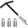 Chiluxendo Set di 4 Chiave Candela, Chiave per Candele, Chiave a Snodo per Candele 16 mm / 18 mm / 21 mm, Chiave Flessibile per Fissaggio e Smontaggio, Universale Chiave Svitacandele per Auto e Moto