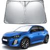 GFWGTS Parasole per parabrezza compatibile con Peugeot 208 e-208 Restyling 2019-2025 2026, parasole per parabrezza anteriore con protezione UV, protezione dal calore, pieghevole, accessori per
