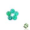 SBI Gems 3.50 MM Smeraldo Naturale Taglio Rotondo Lotto 06 Pezzi 1.00 Cts Calibrata Loose
