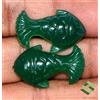 SBI Gems 26x16 MM Verde Naturale Onice Fatto a Mano Intagliato Paio 24.81 Cts Loose Gemme