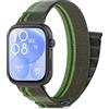 CHANRASI Nylon Cinturino Compatibile con Huawei Watch Fit 3 per donne/uomini,Sport regolabile Cinturino per Huawei Watch Fit 3,Dark green