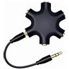 JCSJK Splitter audio a 5 vie a 6 porte con jack da 3,5 mm cavo da maschio a femmina multi auricolari stereo separatore adattatore compatibile con iPhone Samsung per mixaggio audio in classe