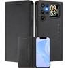 MOJIA Custodia per Oukitel C68 Plus, Resistente a Cadute e Graffi, Alta Qualità PU Pelle Stile Portafoglio Cover Folio con Chiusura Magnetica. Black