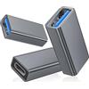 BASESAILOR Adattatore USB C Femmina a USB A Femmina 3 Pezzi,USB 3.2 OTG | Convertitore Type C a Type A 3.2 per Trasferimento Dati 10Gbps per iPhone 17 17e,Mac,iPad,Laptop,Tablet,Samsung Galaxy S26
