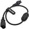 ZBLZGP Cavo adattatore splitter IEC 320 C14 maschio a doppio C13 femmina, cavo adattatore splitter a Y, 30 cm, IEC 320 C14 a 2 vie IEC 320 C13 per computer, proiettori, stampanti, scanner, monitor (da