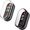 SeNool [2 pezzi Cover per Xiaomi Smart Band 9 (Xiaomi Mi Band 9) Custodia, Protezione Pellicola Custodia in TPU con Copertura Completa per Xiaomi Mi Band 9 (Nero + Trasparente)