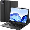 Earto Custodia con tastiera per iPad Air 11 pollici (M4 2026/M3 2025/M2 2024) e iPad Air 10,9 pollici (4a 5a generazione), Tastiera QWERTY spagnola con Ñ, tastiera magnetica Bluetooth, nero