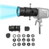 Aputure Amaran Spotlight SE - Kit di lenti di proiezione 19° per Aputure 300X, Amaran 150C, 300C, 200X, S 60X, attacco Bowens, fino a 300W