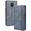 Dedux Portafoglio Custodia Cover Compatibile con Xiaomi Redmi Note 9S/9 PRO/9 PRO Max, Cover per Biglietti da Visita in Pelle Retro con Chiusura Magnetica Premium Pu Flip, Blu