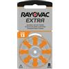 RAYOVAC - 40 batterie extra per apparecchi acustici, tipo 13, PR48, codice colore arancione, 1,45 Volt, 40 pezzi (5 x 8 batterie)