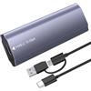 Jewan Case SSD M.2 NVMe SATA,USB C 3.2 Gen 2 10Gbps Adattatore,M2 NVMe Lettore SSD Esterno 4TB per M-Key, M+B Key 2230/2242/2260/2280 con UASP e TRIM,Con Cavo 2-in-1, Installazione Senza Attrezzi