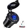 KEWIG Presa USB da 12 V a ricarica rapida 3.0 e doppia porta PD tipo C, presa accendisigari USB con interruttore on/off e voltmetro, impermeabile per auto, barca, camper, golf, P22-B