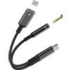 Kefiany Adattatore per cuffie USB C a 3,5 mm (2 in 1) TypeC di ricarica presa di alimentazione per auto AUX DAC Audio Splitter auricolare spina per iPad per Apple iPhone cellulare compatibile con Samsung 3.5