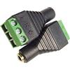 SHANFEILU 3,5 mm 1/8 3 poli jack femmina TRS stereo audio video a 3 terminali a vite femmina sostituzione cuffie senza saldatura AUX Balun convertitore adattatore confezione da 2