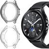 SeNool [2 pezzi Cover Compatibile con Xiaomi Watch 2 Pro Custodia, Morbida Protezione Ultra Sottile TPU Pellicola Custodia Compatibile con Xiaomi Watch 2 Pro (Nero + Trasparente)