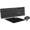 NEWWAY NKMP252 - Tastiera Senza Fili Set Mouse 2.4GHz - QWERTZ Tedesco - Tasti Silenziosi, 14 Tasti multimediali, Mouse leggero Ergonomico a 6 Tasti, Tappetino per mouse incluso, Lunga durata della