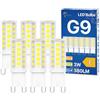 ORALUCE Lampadina G9 LED Luce Fredda 6000K, Lampadine G9 3W Equivalenti a 30-40W, 380 Lumen, LED G9 Risparmio Energetico, Non Dimmerabile, per Soggiorni, Corridoi, Camere da Letto, 6 Pezzi