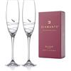 DIAMANTE Set di 2 Bicchieri Vino, Bicchieri da Champagne per Prosecco, con Cristalli Swarovski, Confezione Regalo