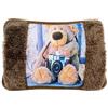 Suyamir Borsa Acqua Calda Elettrica con Fodera in Peluche, 500W, max 75°C, Scaldamani e Scaldapiedi, Sollievo Dolori Muscolari e Mestruali (Marrone-Orso1)
