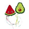 Folat 27694 Piñata Kawaii di Avocado & Anguria Set mini piñata - Avocado & Anguria - Kawaii Party - 2 pezzi Gioco per Feste, Regalo di Compleanno per Bambini, Decorazione
