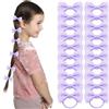 KEJOL 20 Elastici per Capelli per Ragazze, Nastri Viola con Fiocchi, Accessori per Bimbe, Bambine e Donne