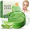 Rionavexa 60 Pezzi Aloe Vera Patch Occhi, Eye Patch Idratanti, Collagene Patchs Occhiaie e Borse, Migliora e Rassoda La Pelle Degli Occhi, Contorno Occhis Idratante, Idratazione Delicata
