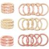 ZEMINRI 15 Pezzi Scrunchies per Capelli Tessitura Elastici Capelli per Tutti Gli Stili e i Tipi di Capellis Hair Scrunchies Nessun Danno Adatto a Tutte le Occasioni per Ragazze e Donne (Beige & Rosa)