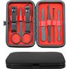 Hotype Tagliaunghie Set Professionale e Pedicure, Set Tagliaunghie Portatile da Viaggio, Set Manicure in Acciaio Inox, Strumenti per Manicure e Pedicure, per Viaggi e Casa, 7 Pezzi