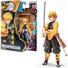 Bandai Action figure Demon Slayer Zenitsu Agatsuma, 12 cm, Ultimate Legends HD, super snodabile, confezione da collezione