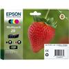 Epson Cartuccia d'inchiostro Epson Erdbeere 4CL Multipack, nero, ciano, magenta, giallo