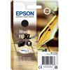 Epson Cartuccia d'inchiostro Epson 16XL, nero, 12,9 ml, 500 pagine, Plume Noir XL