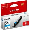 Canon Cartuccia d'inchiostro CANON CLI-571C XL, ciano, alta capacità, ChromaLife100, 11 ml, fino a 375 pagine, per serie MG5750/MG6850/MG7750