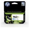 HP 963 XL Cartuccia d'inchiostro originale ciano ad alta capacità (3JA27AE) per HP OfficeJet Pro serie 9010 / 9020