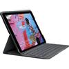 LOGITECH Custodia con tastiera Bluetooth, Logitech Slim Folio, AZERTY, per iPad 10,2" (7a, 8a, 9a generazione), grigio grafite, con porta penna, impermeabile