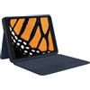 LOGITECH Custodia con tastiera, Logitech Rugged Combo 3 Touch, AZERTY, per iPad (7a, 8a e 9a generazione), blu, tastiera integrata, trackpad, supporto per Apple Pencil