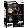 FANDROP Figurine, FANDROP x STAR WARS Mandalorian & Grogu, vetrina con scena cult + mini poster, 18 cm