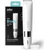 Braun Body Mini BS1000 Rasoio elettrico per il corpo per uomini e donne - Wet & Dry - Multiuso - Bianco