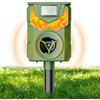 SOKTNEU Repellente per Gatti, Dissuasore per Gatti per Giardini, Dissuasori per Piccioni Ultrasonico Solare con Luci Lampeggianti, IP44 Impermeabile per Gatti, Cani, Piccioni, Ratti e Volpi