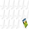 Aililong 16 Pezzi Supporto Acrilico Trasparente per Carte, Foto, Libri e Oggetti da Collezione, Espositore Stabile con Design Triangolare