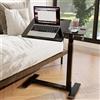 PUNCIA Tavolino da Laptop Scrivania per Computer 68x40 CM Regolabile in Altezza 70-102cm Tavolo da Letto con Ruote Tavolino Porte PC Porta Computer da Scrivania per Ufficio e Casa (Nero)