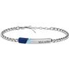 Clondo Bracciale Uomo Donna Lazio in Acciaio - Collezione Ufficiale Calcio - Accessorio Elegante e Sportivo con Logo - Idea Regalo per Tifosi - Vari Modelli Disponibili (Steel Plate Blue Sky Lazio)