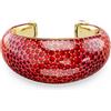 Swarovski Bracciale rigido Idyllia, Rosso, Placcato color oro (S, 15.8, Centimetri)